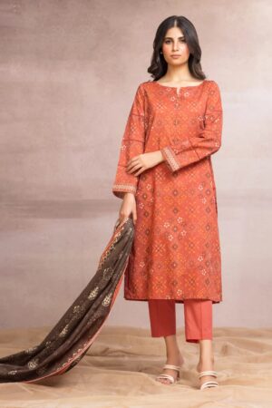 Edenrobe Ewu24a3-27102 Edenrobe Allure Khaddar Printed Collection