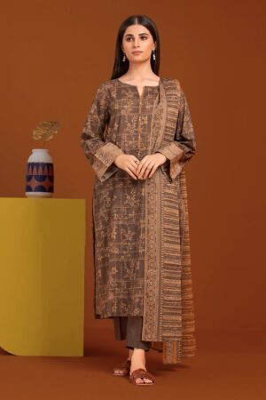 Edenrobe Ewu24a3-27165 Edenrobe Allure Khaddar Printed Collection