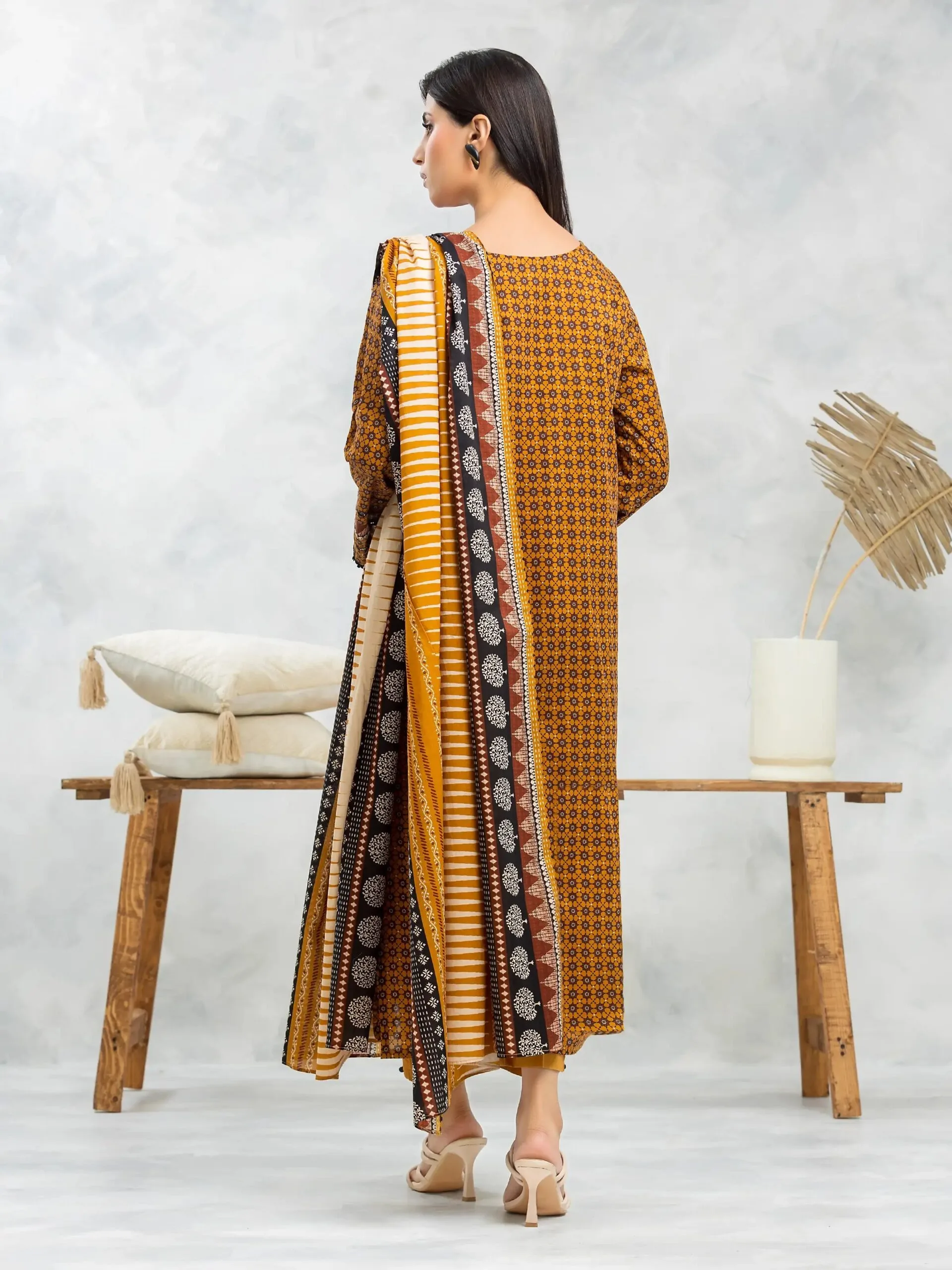 Edenrobe Ewu24A3-28100 Edenrobe Allure Khaddar