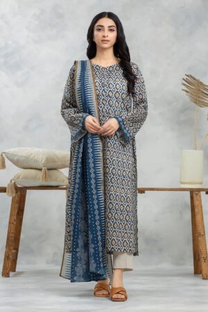 Edenrobe Ewu24a3-28143 Edenrobe Allure Khaddar Printed Collection