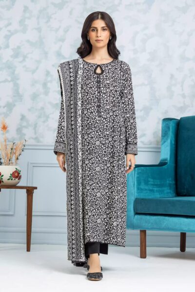 Edenrobe Ewu24a3-29304 Edenrobe Allure Khaddar Printed Collection