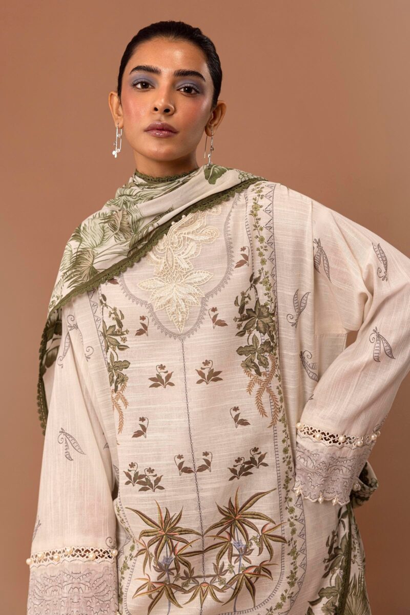 Sana Safinaz D-06b Mahay Embroidered Slub Collection