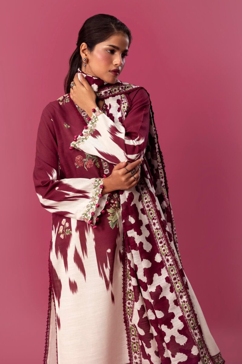 Sana Safinaz D-21a Mahay Embroidered Slub Collection