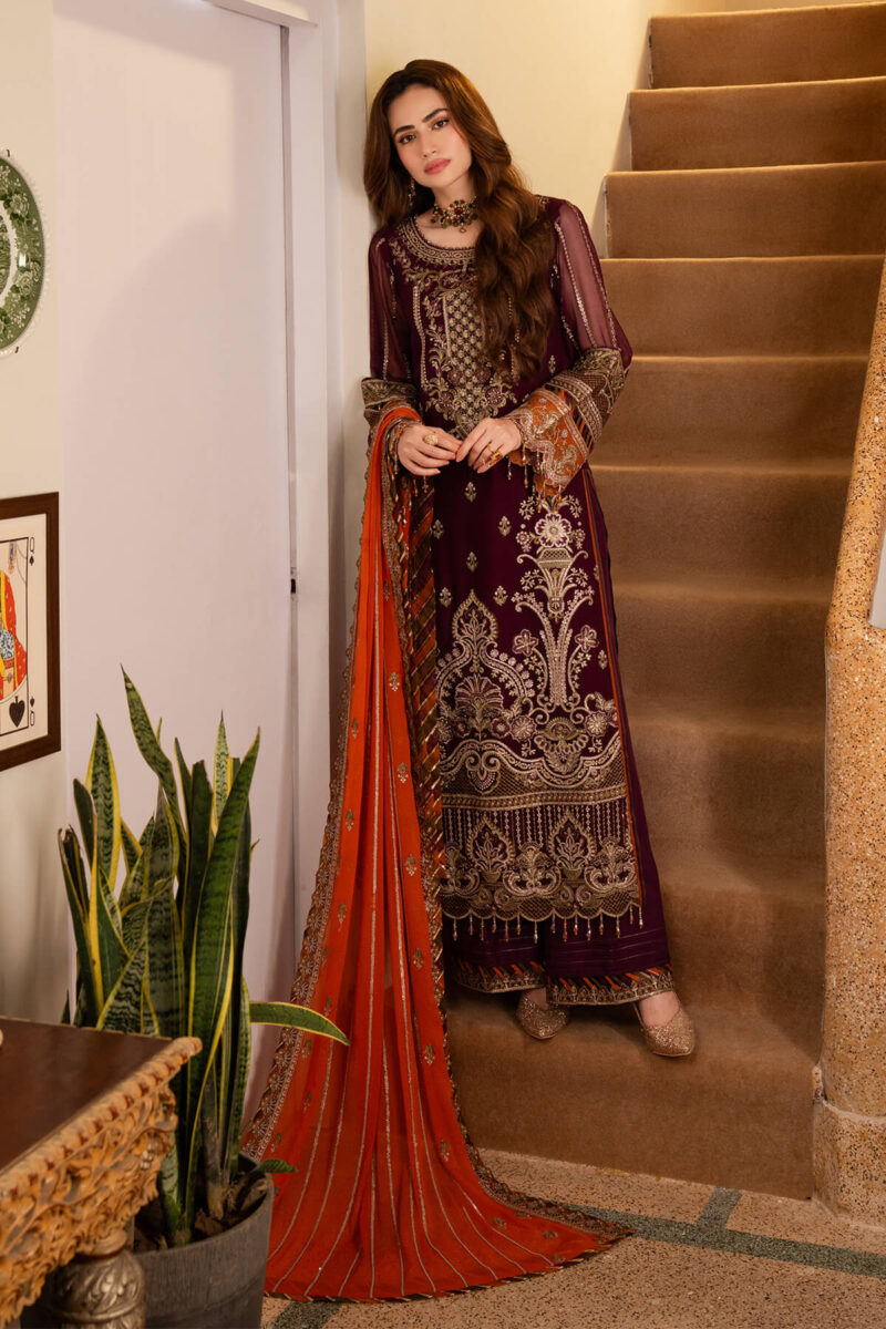 Imrozia I-206 Chandni Noor Jahan Embroidered Chiffon