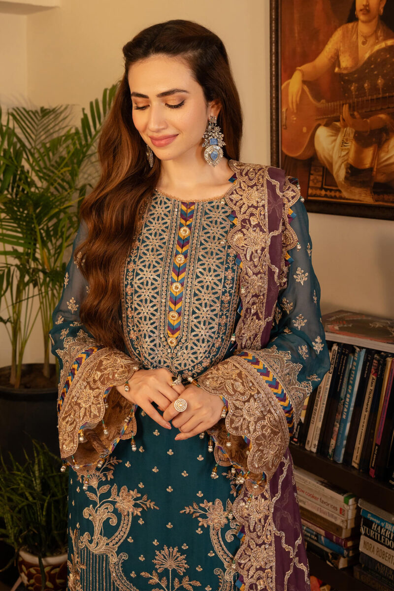 Imrozia I-208 Aaina Noor Jahan Embroidered Chiffon