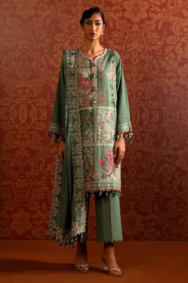 Sana Safinaz D-03B Muzlin Embroidered Slub Collection