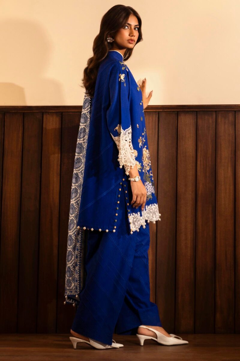 Sana Safinaz D-08B Muzlin Embroidered Slub Collection