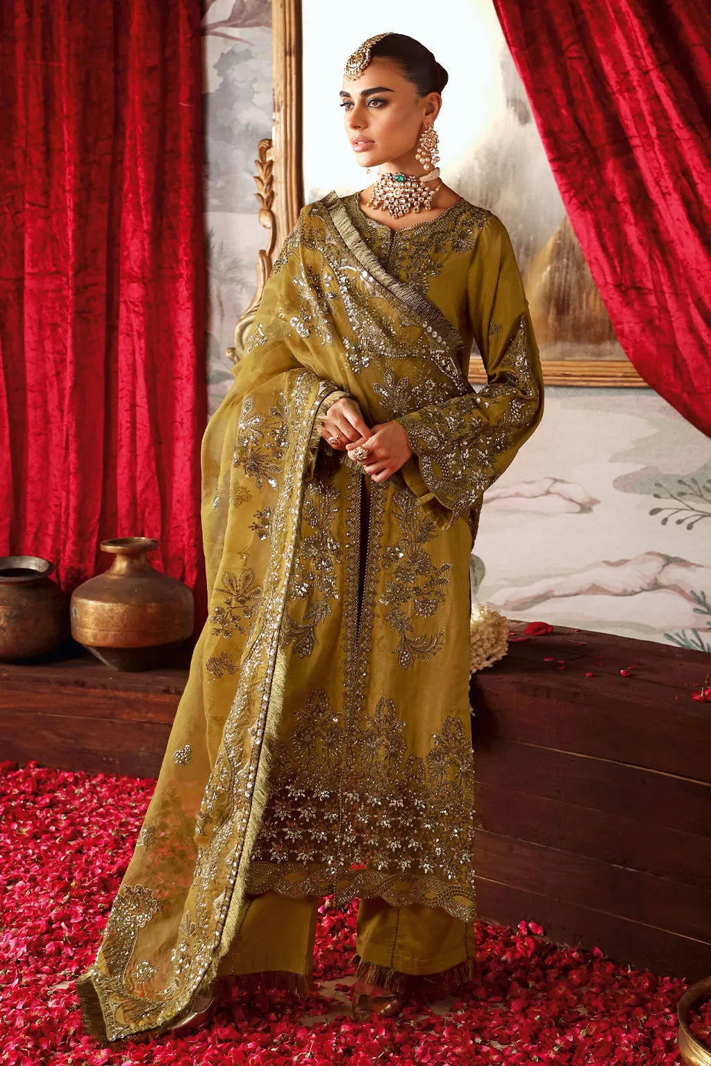 Shagna S-07 Maya Shagna Premium Embroidered Raw Silk