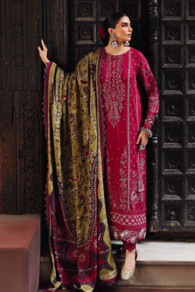 Nureh Nw-80 Maya Embroidered Self Linen Jacquard Collection