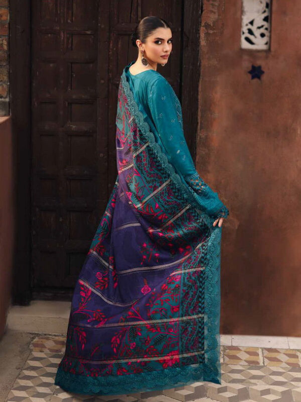 Nureh Nw-81 Maya Embroidered Self Linen Jacquard Collection