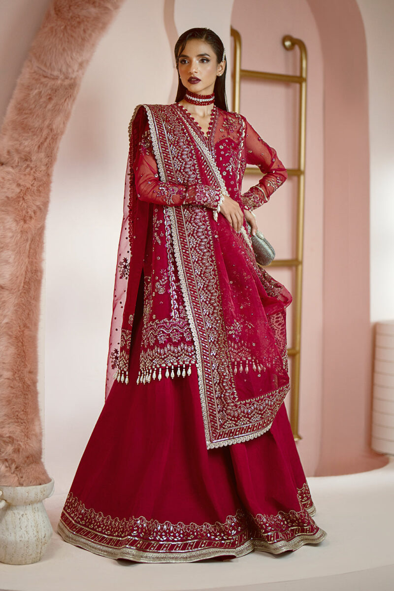 Ayzel Awf-03 Ruby Luminara Embroidered Organza