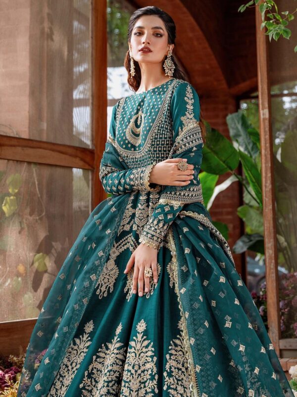 Akbar Aslam Jahanara Mastani Embroidered Raw Silk