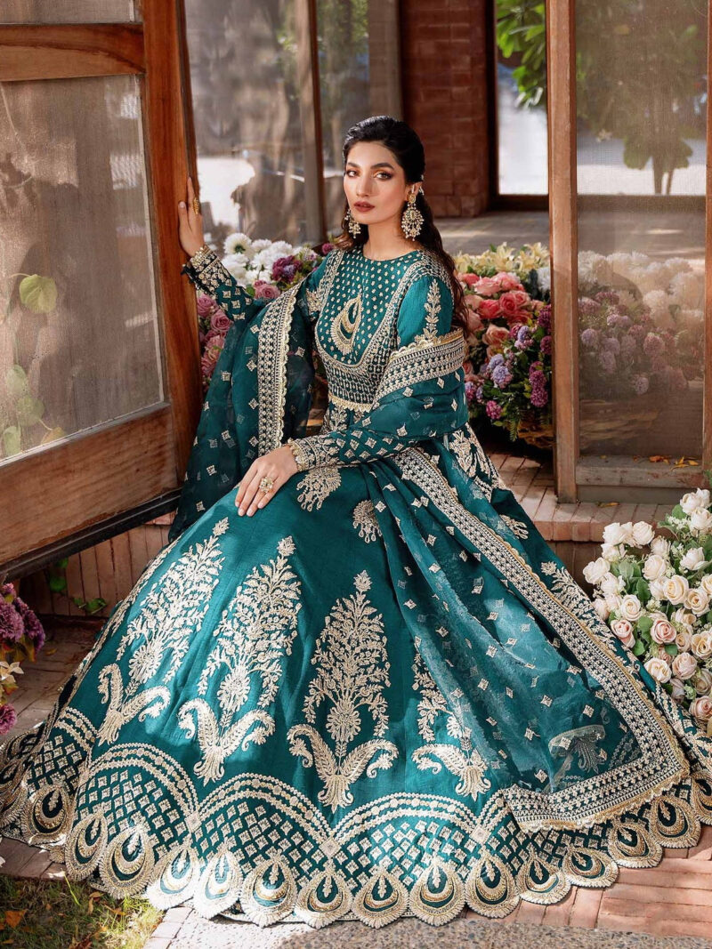 Akbar Aslam Jahanara Mastani Embroidered Raw Silk