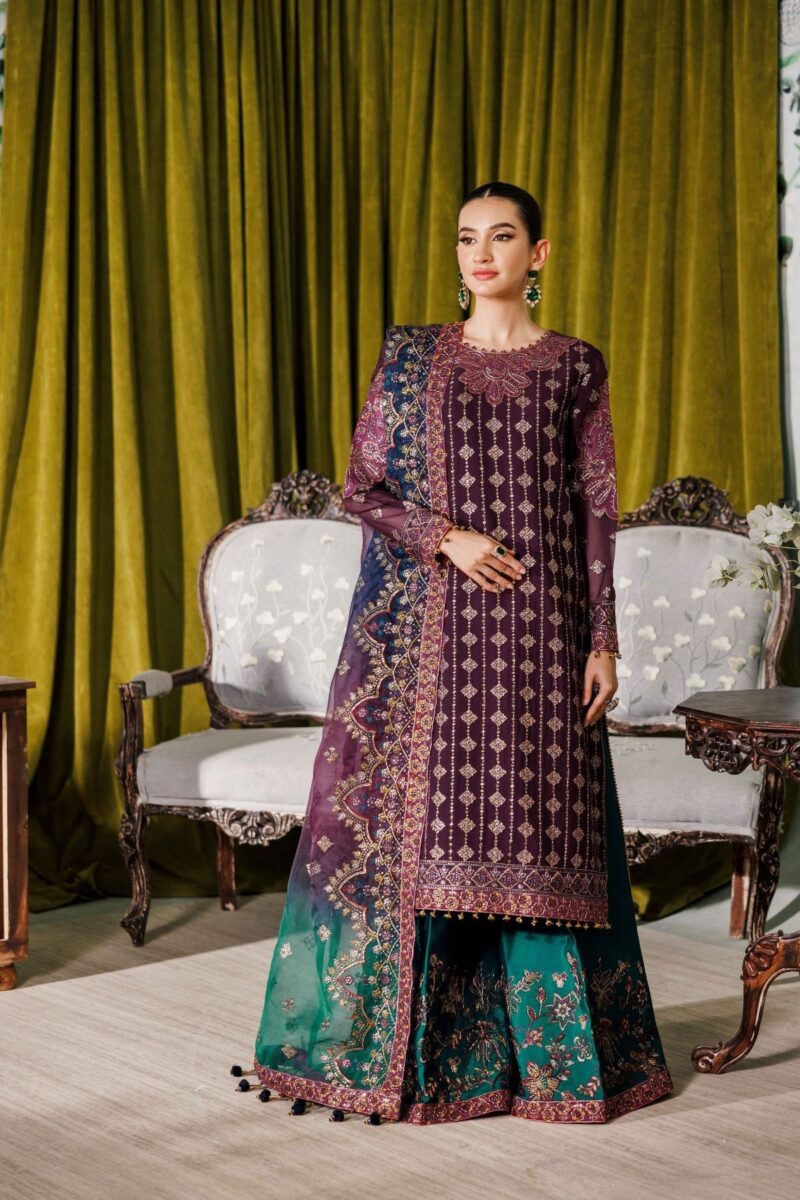 Alizeh Fashion Af-Ch-2173-Nagar B Magenta Luxury Embroidered Chiffon