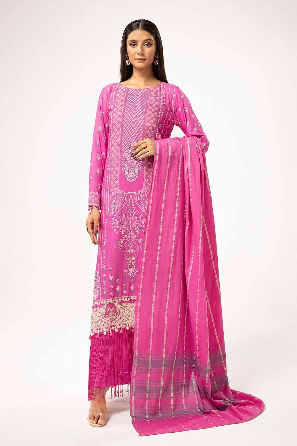 Gul Ahmed Yd-42001 Winter Embroidered Karandi