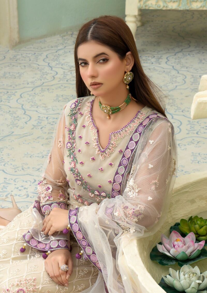 An By Badar Embroidery Alc 02 White Heaven Formal Collection