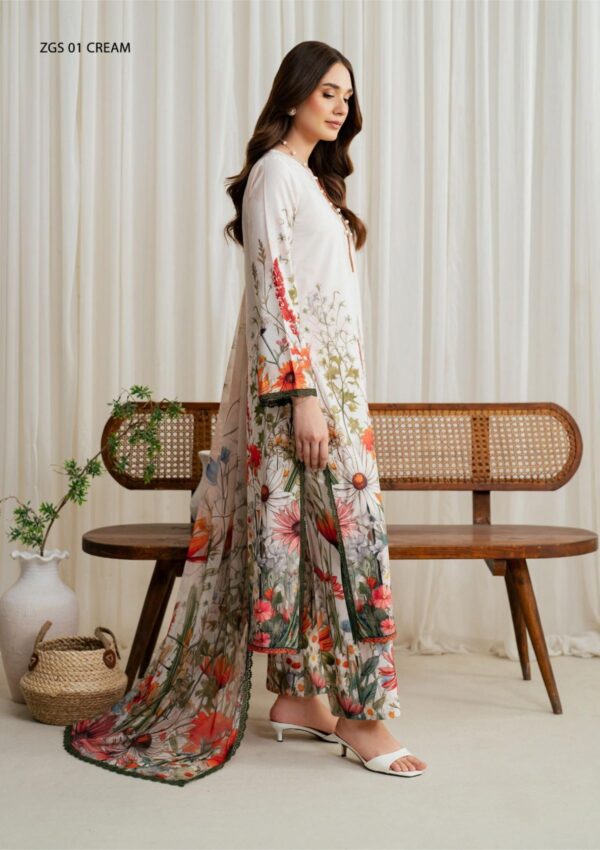 Zarif Georgette Silk D 01 Winter Collection