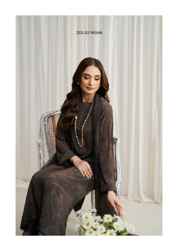 Zarif Georgette Silk D 02 Winter Collection