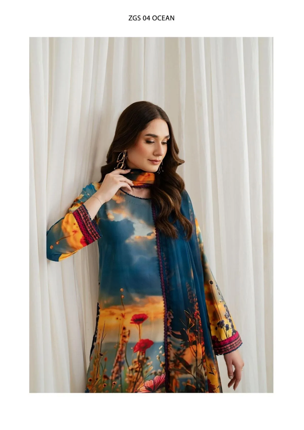 Zarif Georgette Silk D 04 Winter Collection 5 Zarif Georgette Silk D 04