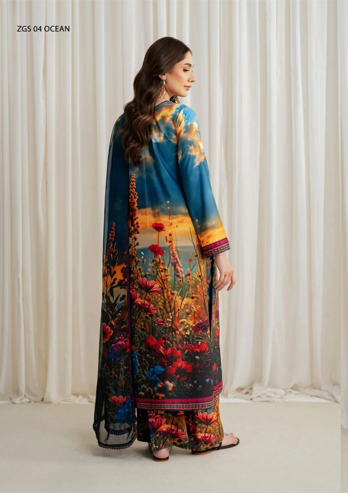 Zarif Georgette Silk D 04 Winter Collection 3 Zarif Georgette Silk D 04