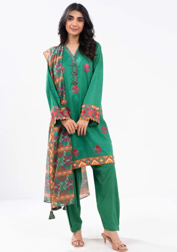 Al Karam Fw11.1 Green Unstitched Winter Collection