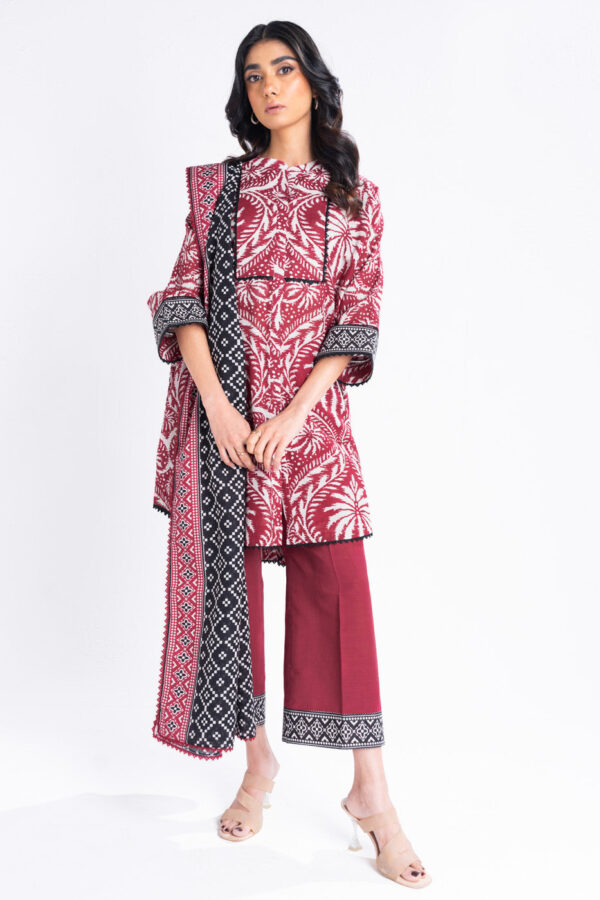 Al Karam Fw15 Maroon Unstitched Winter Collection