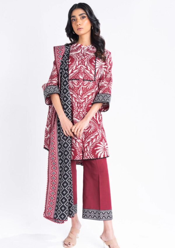 Al Karam Fw15 Maroon Unstitched Winter Collection