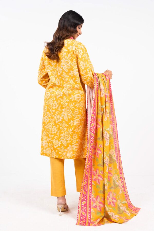 Al Karam Fw23.1 Yellow Unstitched Winter Collection