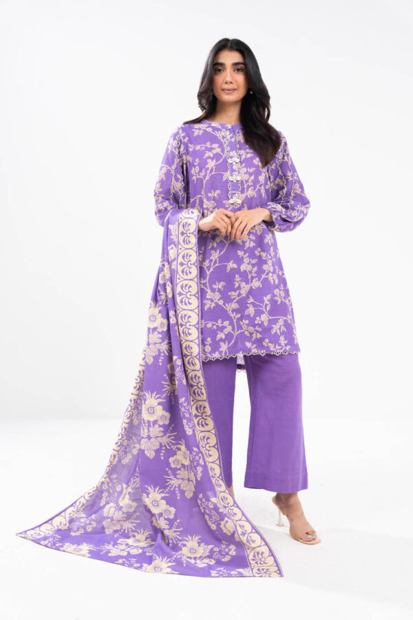 Al Karam Fw27.1 Purple Unstitched Winter Collection