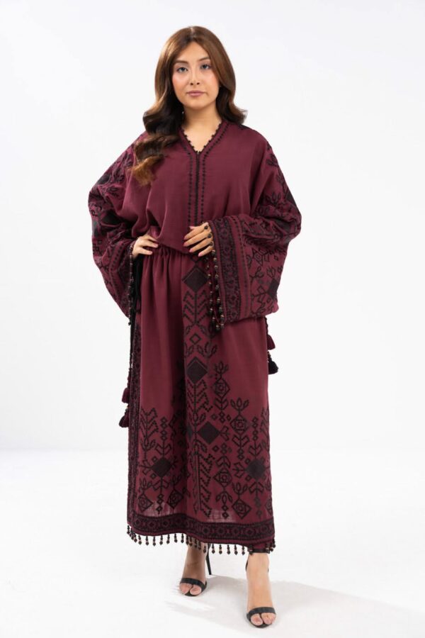 Al Karam Fw28 Maroon Unstitched Winter Collection