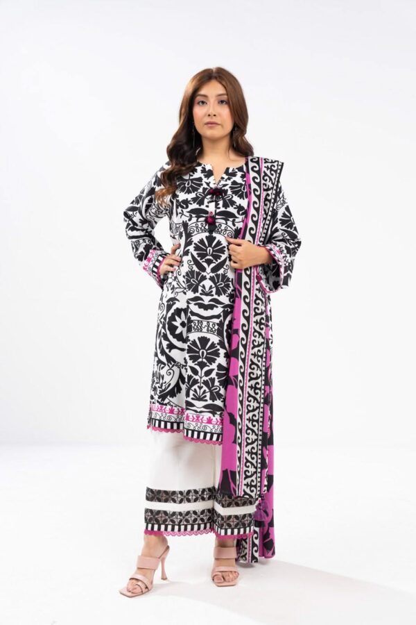 Al Karam Fw36 White Unstitched Winter Collection