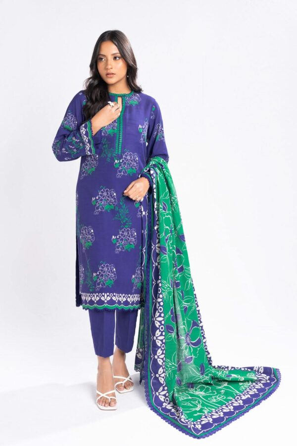 Al Karam Fw46.1 Blue Unstitched Winter Collection