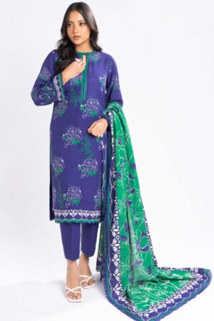 Al Karam Fw46.1 Blue Unstitched Winter Collection