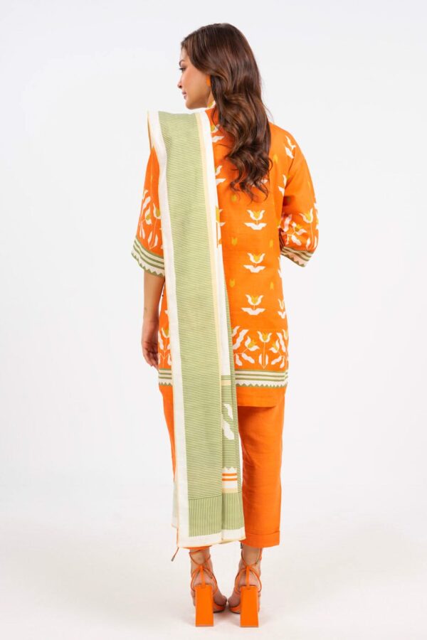 Al Karam Fw49.1 Orange Unstitched Winter Collection