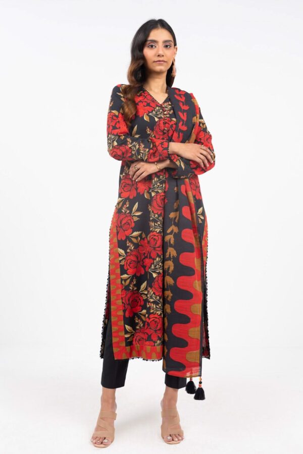 Al Karam Fw50 Black Unstitched Winter Collection