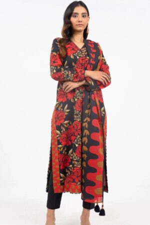 Al Karam Fw50 Black Unstitched Winter Collection