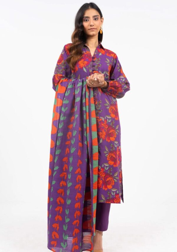 Al Karam Fw50 Puprle Unstitched Winter Collection