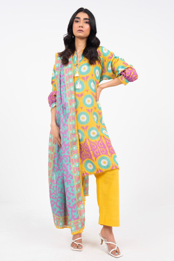 Al Karam Fw52 Yellow Unstitched Winter Collection