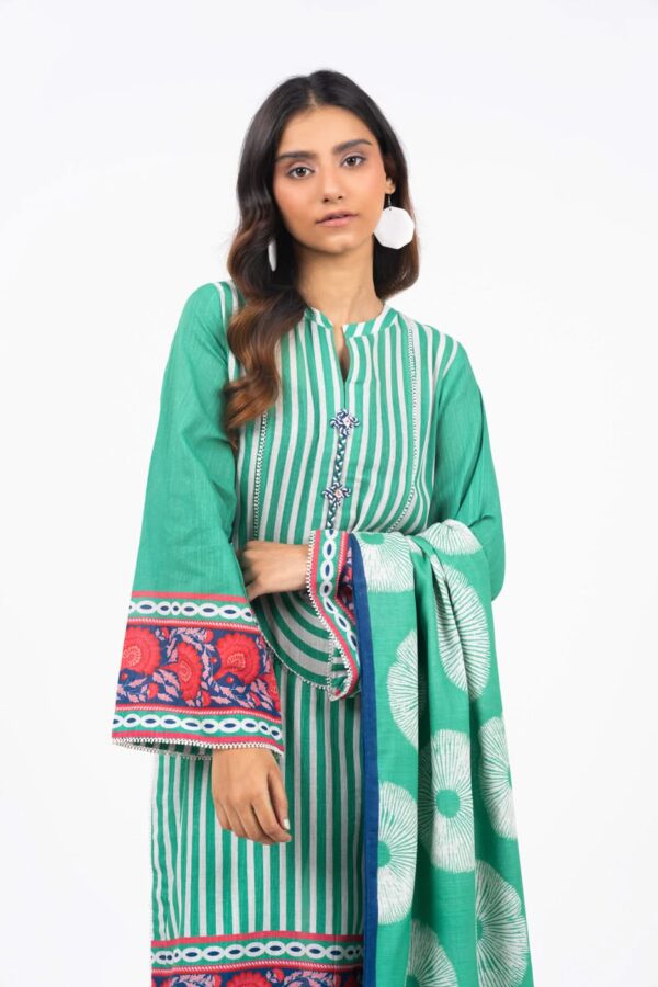 Al Karam Fw53 Green Unstitched Winter Collection