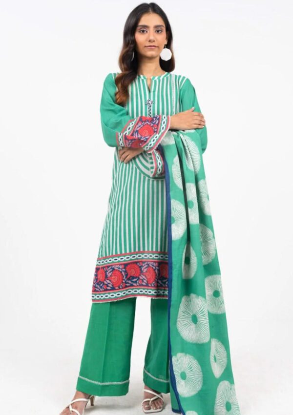 Al Karam Fw53 Green Unstitched Winter Collection