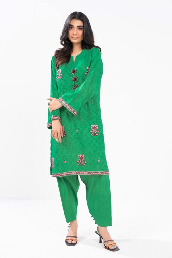 Al Karam Fw57 Green Unstitched Winter Collection