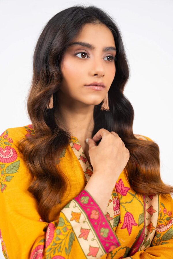 Al Karam Fw60.1 Yellow Unstitched Winter Collection