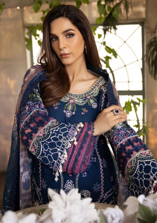 Tessa Embroidered Tjg 01 Zinc Mist Winter Collection