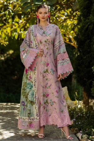 Elaf Premium Print Chikankari Elk 03b Princess Rose Lawn Collection