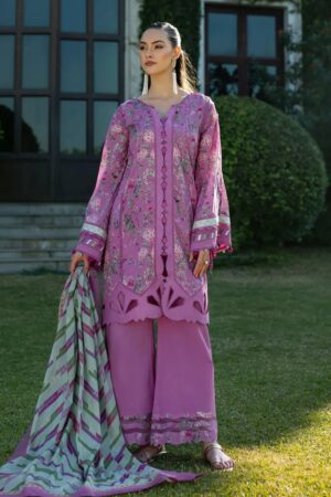 Elaf Premium Prints Epe 04b Fuchsia Fantasy Lawn Collection