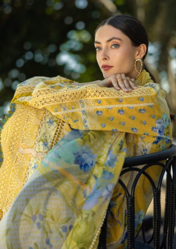 Elaf Premium Signature Embroidered Ets 3b Sunglow Lawn Collection