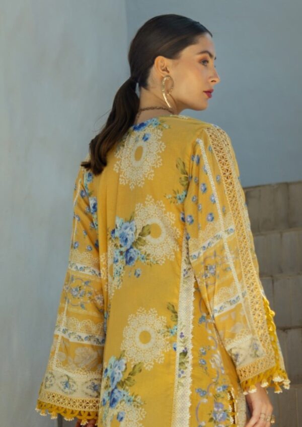 Elaf Premium Signature Embroidered Ets 3b Sunglow Lawn Collection