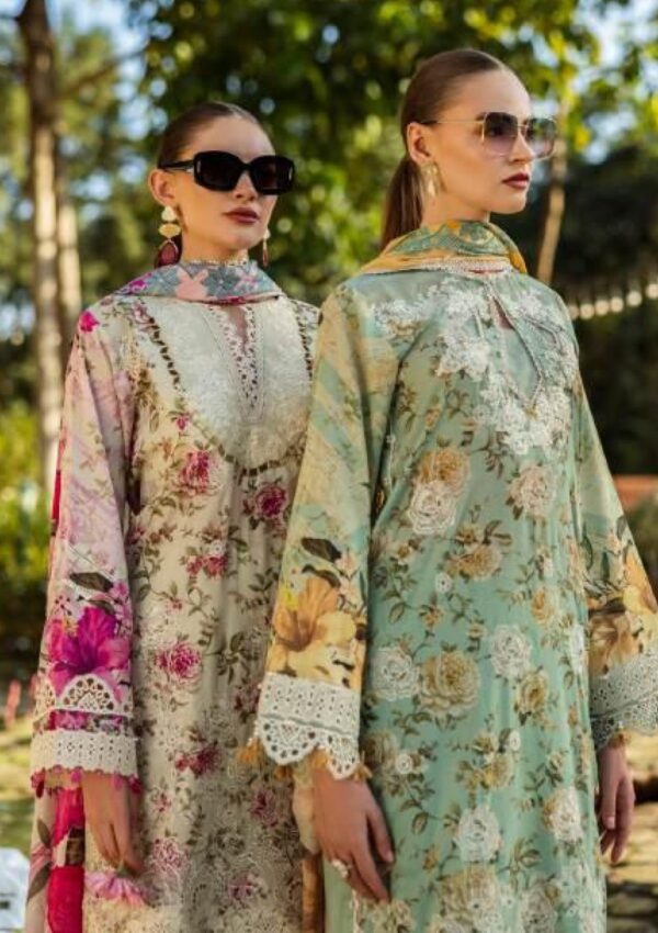 Elaf Premium Print Chikankari Elk 06b Roses & Whites Lawn Collection