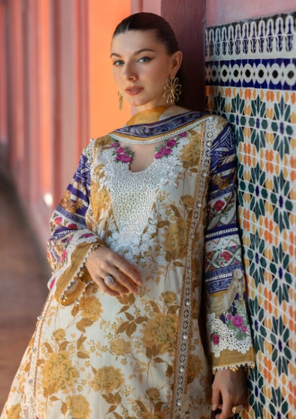 Elaf Premium Signature Embroidered Ets 5a Estelle Lawn Collection