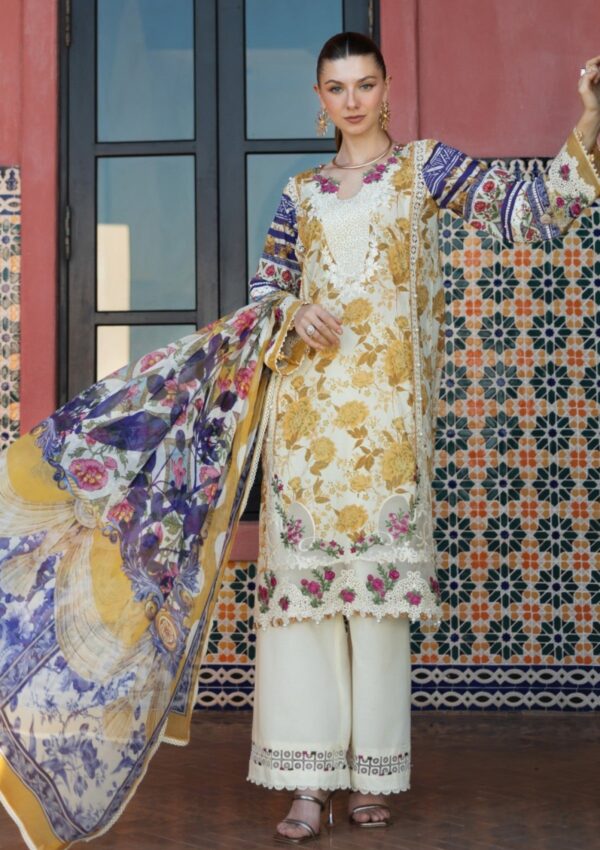 Elaf Premium Signature Embroidered Ets 5a Estelle Lawn Collection